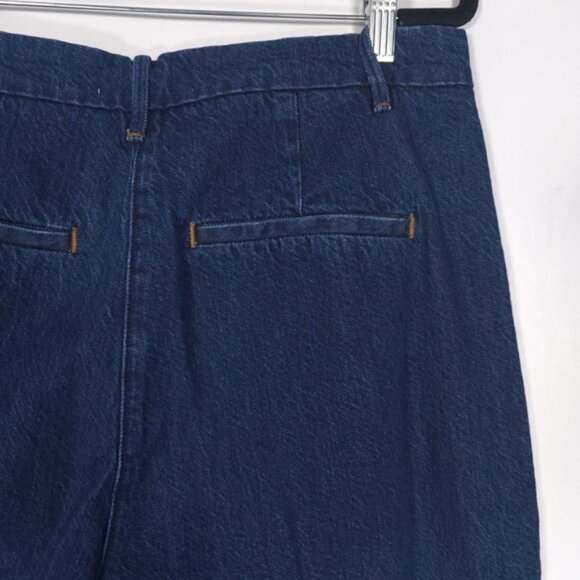 NWOT Abercrombie & Fitch Women’s Wide Leg Jeans Pleats Cotton Blend Size 32/14 L - Picture 10 of 12